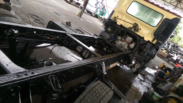 รถบรรทุกเก่านอก ฮีโน่เมก้า เครื่อง 235 แรงม้า หกล้อ มีแคป หัวเล็ก