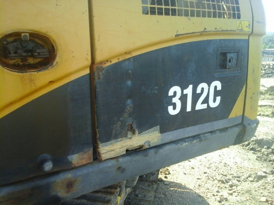 ขายรถแบคโฮ CAT 312C เอกสารเล่มทะเบียน ราคา 900000