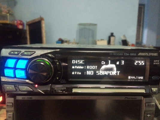 Alpine CDA-9855 รุ่นใหญ่ 24Bit 4V MP3-RW CD-RW FMคลื่นไทย ปรีเอ้า3ชุด หน้าจอไฟฟ้าปรับระดับ3ระดับ เปลี่ยนสีไฟปุ่มได้4สี กราฟฟิก กล่องไฟ4V มือ2 อเมริกา