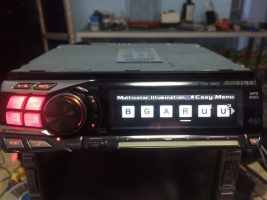 Alpine CDA-9855 รุ่นใหญ่ 24Bit 4V MP3-RW CD-RW FMคลื่นไทย ปรีเอ้า3ชุด หน้าจอไฟฟ้าปรับระดับ3ระดับ เปลี่ยนสีไฟปุ่มได้4สี กราฟฟิก กล่องไฟ4V มือ2 อเมริกา