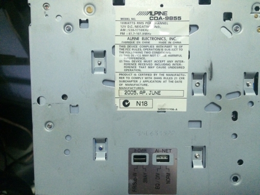 Alpine CDA-9855 รุ่นใหญ่ 24Bit 4V MP3-RW CD-RW FMคลื่นไทย ปรีเอ้า3ชุด หน้าจอไฟฟ้าปรับระดับ3ระดับ เปลี่ยนสีไฟปุ่มได้4สี กราฟฟิก กล่องไฟ4V มือ2 อเมริกา