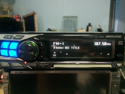Alpine CDA-9855 รุ่นใหญ่ 24Bit 4V MP3-RW CD-RW FMคลื่นไทย ปรีเอ้า3ชุด หน้าจอไฟฟ้าปรับระดับ3ระดับ เปลี่ยนสีไฟปุ่มได้4สี กราฟฟิก กล่องไฟ4V มือ2 อเมริกา