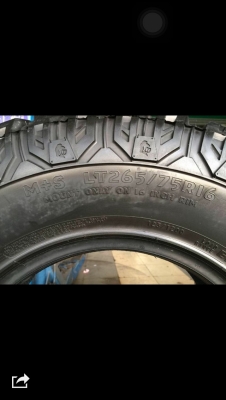 ขายยางcooper stt 265/75/16ปี14ดอกเต็มๆใช้น้อย