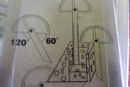 ชุดวัดมุมวัดองศา บรรทัดวัดมุมเป็นสแตนเลส ปรับองศาได้ วัดได้หลายแบบ
