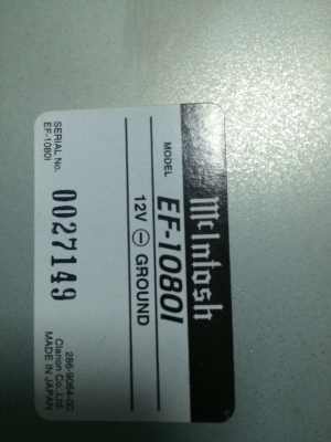 ชุด Mcintosh เครื่องเล่น PF-2142I CD-RW TAPE และ POWER AMP EF-1080I มือ2 ญี่ปุ่น