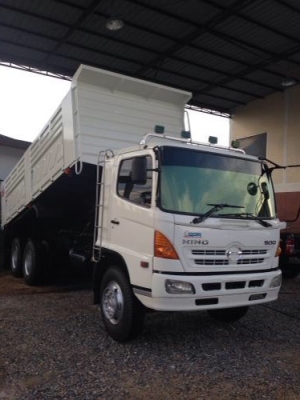 HINO MEGA FM1J 260แรง ปี53 ดั๊มพ์สามมิตร มีระบบลากพ่วงไมล์วิ่งน้อยแสนกว่าโล เครื่องเดิมเกียร์เดิมคัสซีสวยยางสวยพร้อมใช้งาน