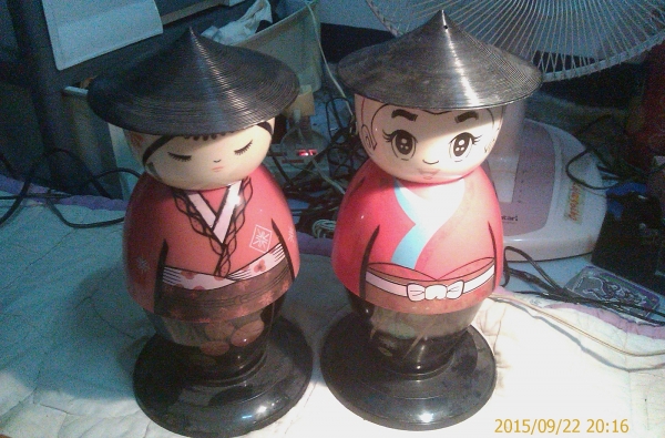 ชุดตุ๊กตาถ้วยชามญี่ปุ่น งานเก่า 1คู่