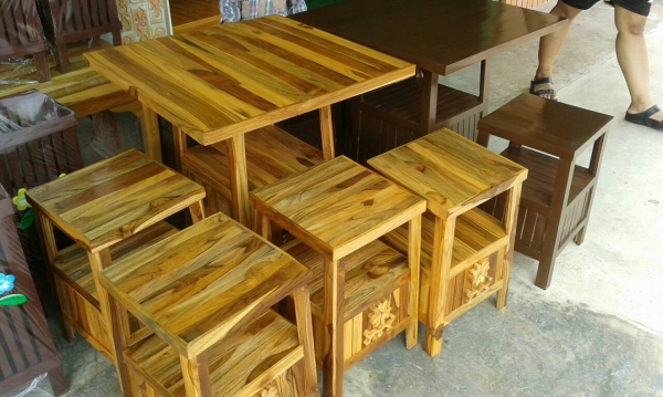 ชุดโต๊ะเก้าอี้ไม้สัก ชุดโต๊ะเก้าอี้ไม้สัก