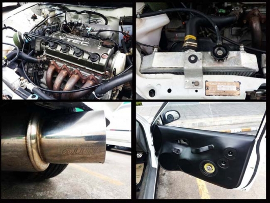 Honda civic eg 3d เกียร์ออโต้ เครื่อง vtec ดิสก์ 4 ล้อ เบาะพับตัวนอก โป่งหน้าหลัง ราคาไม่แพง