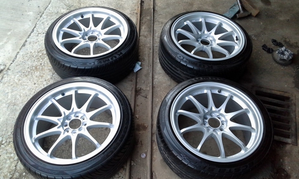 ขายล้อce 28 17" 8*9 4/100 พร้อมยาง 10500