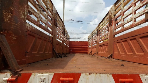 ขายหางเทนเลอร์คอกเกษตรไม่ดั้ม 3 เพลา ยาว 12 เมตร อู่สามมิตร ทะเบียนพร้อมโอน