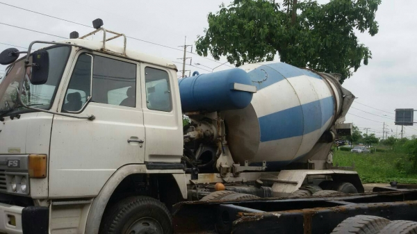 ขายรถโม่ปูนสิบล้อHINO  FS271L เครื่อง EK-100  260แรง 2 เพลา โม่ตรง  7 คิวเอกสารพร้อมโอนราคา 650,000 090-772-3710 090-772-3708