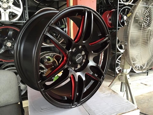 แม็กใหม่ WEDSPORT SA60M ขลิบก้านสีแดง ขอบ17 กว้าง7.5 ET45