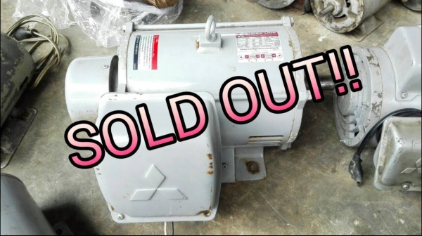 ==== Sold Out!! ==== มอเตอร์ Mitsubishi 3 HP. 220V. 1450 RPM. ไฟบ้าน สภาพป้ายแดง ส่งฟรีทั่วประเทศ!! 089-2499-123 นครปฐม