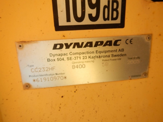 ขาย รถบด 2005 DYNAPAC CC232HF Tandem Vibratory Roller