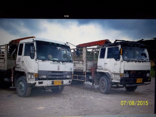 ขาย 10ล้อ มิตซูบิชิ เพลาเดียว ยาว7.30 ม. ติดเครน 3.5 ตัน เอกสารพร้อมโอน