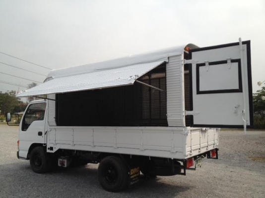รถบรรทุก 4 ล้อ ทะเบียนไม่ติดเวลา กระบะพร้อมหลังคา ด้านข้างเปิดเป็นร้านขายของได้