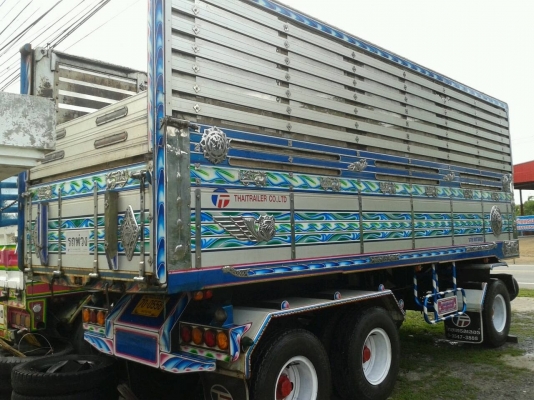 ขายลูกพ่วง3เพลาดั้มกระบะเนียมชุดใหญ่ปี55อู่ไทยเทรนเลอร์ยาว7เมตรสวยมาก