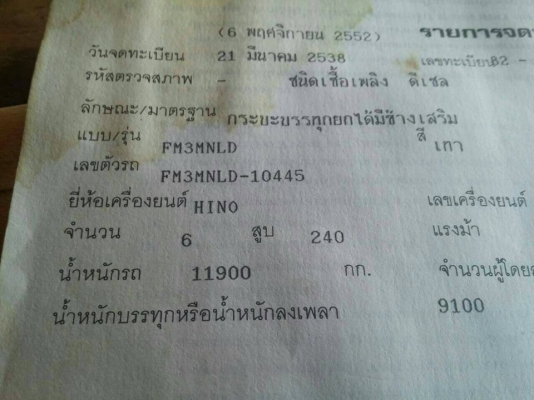 ขายดั้ม2เพลา HINO FM3M ปี38 เครื่อง240แรง พ.เพาเวอร์ เบรกทิฟฟี่ ภายในสวย แอร์เย็น สภาพพร้อมใช้งาน เอกสารพร้อมโอน สนใจโทร 090-8588220คุณนะ 093-3258446คุณบิว หรือเข้าดูสินค้าอื่นๆได้ที่ www.truck.in.th/498 หรือเพจFacebook ณรงค์ ซื้อขายรถมือสอง (เว็บไซต์ส่วน ขายดั้ม2เพลา HINO FM3M ปี38 เครื่อง240แรง พ.เพาเวอร์ เบรกทิฟฟี่ ภายในสวย แอร์เย็น สภาพพร้อมใช้งาน เอกสารพร้อมโอน สนใจโทร 090-8588220คุณนะ 093-3258446คุณบิว หรือเข้าดูสินค้าอื่นๆได้ที่ www.truck.in.th/498 หรือเพจFacebook ณรงค์ ซื้อขายรถมือสอง (เว็บไซต์ส่วน