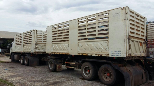 ขายรถพ่วง 22 ล้อ แม่.ลูก กระบะเหล็กคอกเกษตรดั้ม อู่.สามมิตร  HINO 344 ปี.56 รถสวย ราคา.2680000 ต่อรอง สนใจรีบจองด่วน