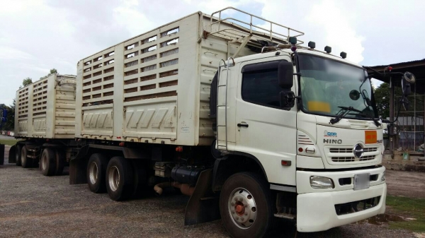 ขายรถพ่วง 22 ล้อ แม่.ลูก กระบะเหล็กคอกเกษตรดั้ม อู่.สามมิตร  HINO 344 ปี.56 รถสวย ราคา.2680000 ต่อรอง สนใจรีบจองด่วน