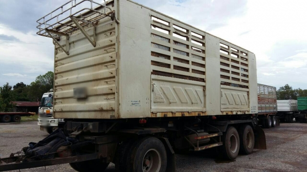 ขายรถพ่วง 22 ล้อ แม่.ลูก กระบะเหล็กคอกเกษตรดั้ม อู่.สามมิตร  HINO 344 ปี.56 รถสวย ราคา.2680000 ต่อรอง สนใจรีบจองด่วน