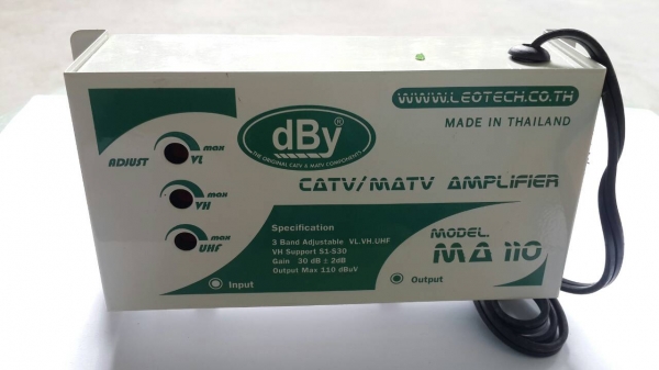 บู๊ทเตอร์ขยายสัญญาณ TV ของ LEOTECH รุ่น dBy MA110 บู๊ทเตอร์ขยายสัญญาณ TV ของ LEOTECH รุ่น dBy MA110