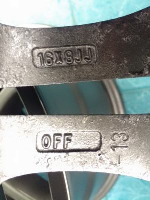 ขายล้อแท้ Aiba works 16x8 off-13 สีเทา-ดำหายาก สภาพสวย 4วง