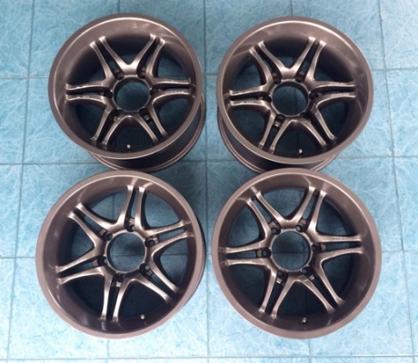 ขายล้อแท้ Aiba works 16x8 off-13 สีเทา-ดำหายาก สภาพสวย 4วง