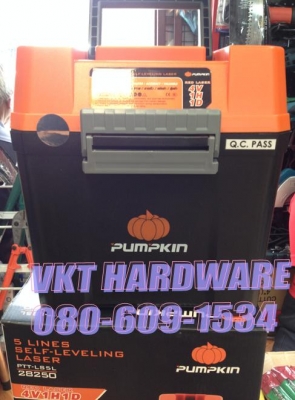 เครื่องวัดระดับ เลเซอร์ 5 ทาง วัดดิ่ง เครื่องวางแนว PUMPKIN 28250 เครื่องวัดระดับ เลเซอร์ 5 ทาง วัดดิ่ง เครื่องวางแนว PUMPKIN 28250