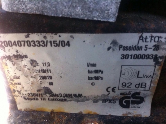 เครื่องอัดฉีด wap ไฟ 220 v 200 บาร์ 3แรง ของประเทศเยอรมัน