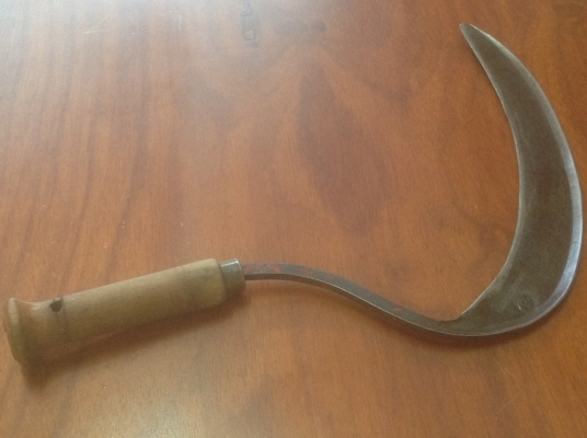 ขายเคียวเกี่ยวหญ้าโบราณ สำหรับใช้ในฟาร์ม,ไร่,นา เก่าหายากงานแฮนด์เมด