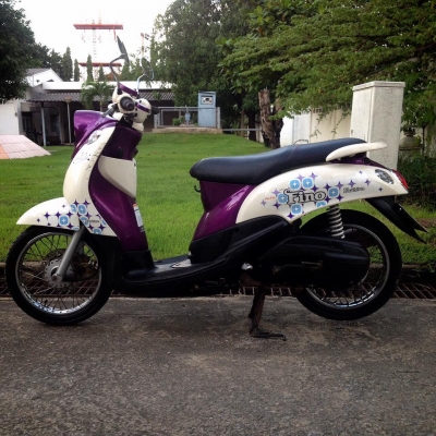 Fino เกย์แยก สีขาว ม่วง รถบ้านเดิมเดิม 15900 สภาพพร้อมใช่งาน