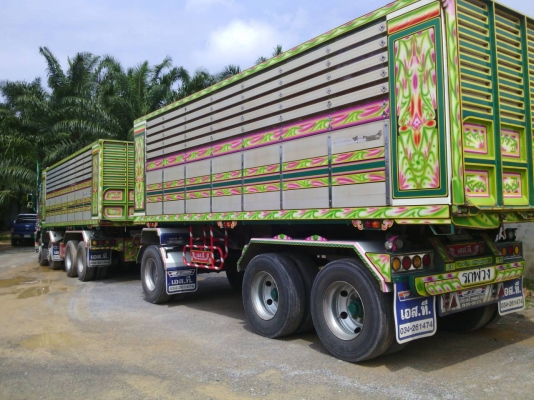 ขายรถบรรทุก 24 ล้อพ่วงแม่ลูกดัมพ์คอกเกษตร ISUZU DECA 360 แรงม้าปี 2556 ลูกพ่วงอู่ เอสที 3 เพลา ราคา 2850000