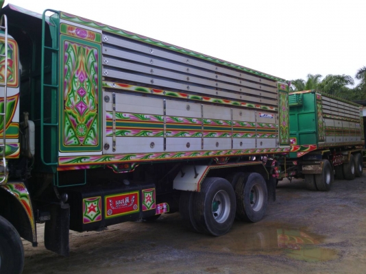 ขายรถบรรทุก 24 ล้อพ่วงแม่ลูกดัมพ์คอกเกษตร ISUZU DECA 360 แรงม้าปี 2556 ลูกพ่วงอู่ เอสที 3 เพลา ราคา 2850000