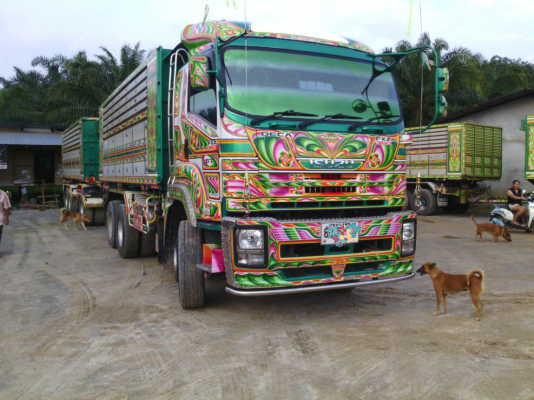 ขายรถบรรทุก 24 ล้อพ่วงแม่ลูกดัมพ์คอกเกษตร ISUZU DECA 360 แรงม้าปี 2556 ลูกพ่วงอู่ เอสที 3 เพลา ราคา 2850000