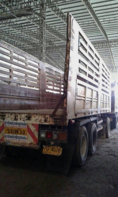 ขายรถบรรทุก 22 ล้อพ่วงแม่ลูกคอกไม่ดัมพ์ ISUZU DECA 320 แรงม้าปี 2551 ลูกพ่วง  3 เพลา ราคา 1800000