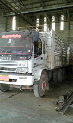 ขายรถบรรทุก 22 ล้อพ่วงแม่ลูกคอกไม่ดัมพ์ ISUZU DECA 320 แรงม้าปี 2551 ลูกพ่วง  3 เพลา ราคา 1800000