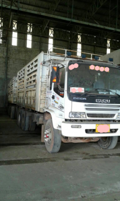 ขายรถบรรทุก 22 ล้อพ่วงแม่ลูกคอกไม่ดัมพ์ ISUZU DECA 320 แรงม้าปี 2551 ลูกพ่วง  3 เพลา ราคา 1800000