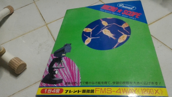 ชุดกล้อง กล้องไมโครสโคป ยี่ห้อ friend แบบ HIGH QUALITY PRECISION  TESTED OPTICS กำลังขยายถึง 1200 เท่า