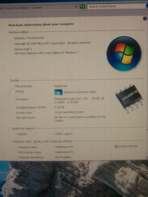 คอมพิวเตอร์ตั้งโต๊ะ ยกชุด ใช้งานได้ปกติ จอ 19 นิ้ว