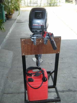 ขายเครื่องยามาฮ่า 15 แรงท่อนสั้นเดิมๆ พร้อมสายและถังน้ำมัน