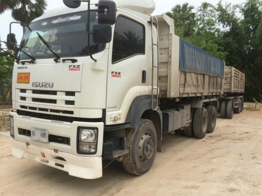 Isuzu  fxz360  รถพ่วงดั้มสามเพลาแท้  คุณปุ้ย จ.ลำปางโอนมัดจำมาแล้วคะ  50,000 บาท