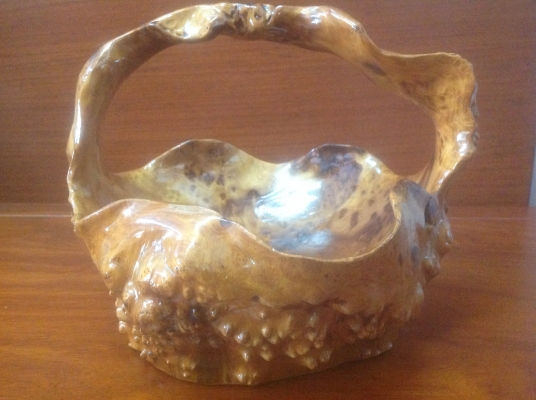 ขายกระเช้าปุ่มไม้มะค่า ขนาด 10"