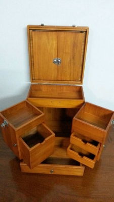 ขายกล่องไม้ทรงเหลี่ยมเอนกประสงค์ ขนาด 11X11x12(กxยxส)