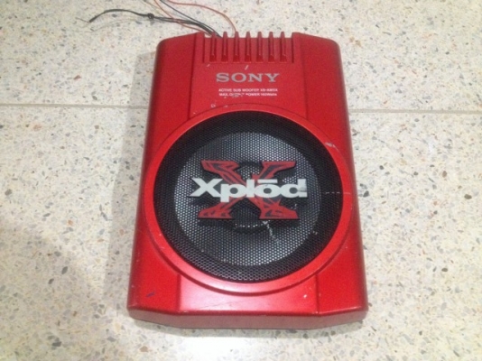 ซับบ๊อก SONY XPLOD 8นิ้วเเอมในตัว140w ของเก่าญี่ปุ่นเเท้สภาพใช้งานได้ปกติ