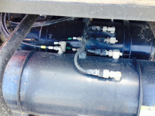 รถสิบล้อหัวลาก+หาง RCK 3 เพลา พื้นเรียบ HIno FM2P 360แรง ปี 55 NGV โรงงานรถพร้อมใช้งาน ยางหน้าใหม่ ยางหลัง80\%