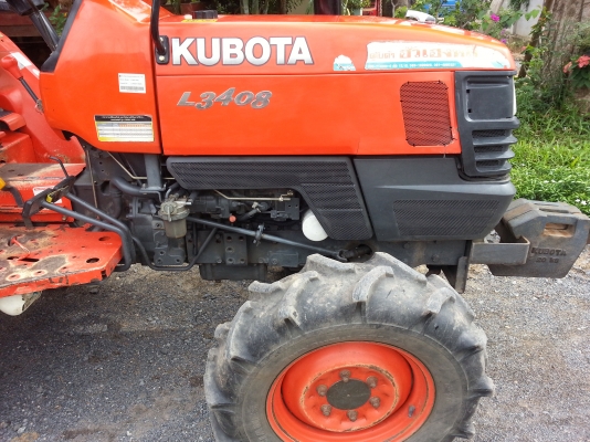 คูโบต้า L3408 4 WD พร้อมผาน 6x22 ตราช้าง  รถไร่สีเดิมๆ ไม่เคยลงนา