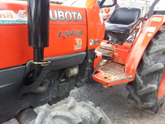 คูโบต้า L3408 4 WD พร้อมผาน 6x22 ตราช้าง  รถไร่สีเดิมๆ ไม่เคยลงนา