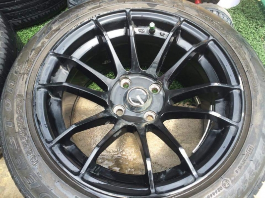 ขายล้อขอบ 15 4รู100 กว้าง8 ยางปี14 4ล้อสวยๆ ไม่ซ่อมมา